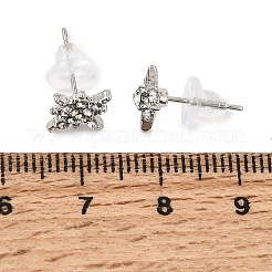 3 par de pendientes de aleación y rhinestone para mujer&nbsp;AL-CBA004A-02P