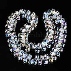 Chapelets de perles en verre transparent électrolytique&nbsp;EGLA-S193-06