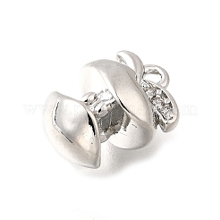 Breloques en laiton avec zircone cubique de micro pave&nbsp;KK-C096-06P