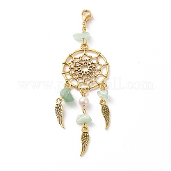 Rete/rete intrecciata con decorazioni pendenti di piume&nbsp;HJEW-JM00786