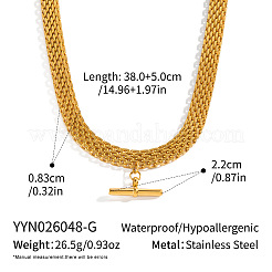 Colliers pour femmes avec pendentif barre en acier inoxydable 304 et chaîne maille.&nbsp;GV4804-1