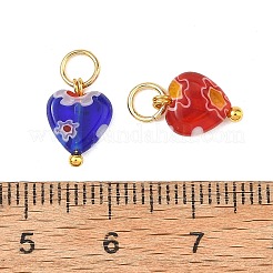 Acciaio inossidabile 304 con ciondoli in vetro millefiori lavorati a mano.&nbsp;PALLOY-JF06021