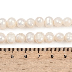Brins de perles de culture d'eau douce naturelles&nbsp;PEAR-I007-07X-12A