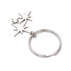 6 porte-clés en acier inoxydable 201&nbsp;KEYC-JKC01184
