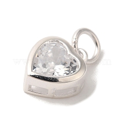 925 Herzanhänger aus Sterlingsilber mit Zirkonia und Biegeringen.&nbsp;FIND-U013-10S-05