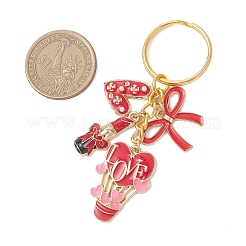 Llaveros de esmalte de aleación con forma de corazón y globo aerostático&nbsp;KEYC-JKC01447