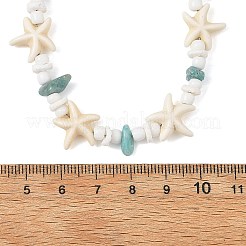 Halsketten aus natürlichen Amazonit-Splittern&nbsp;NJEW-JN06390