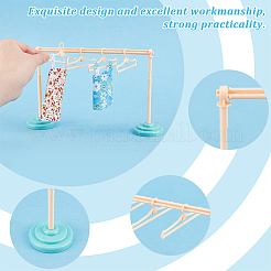 4 Satz Wäscheständer-Set aus Kunststoff mit 4 Stilen zum Trocknen von Puppenkleidung&nbsp;DIY-GA0004-44