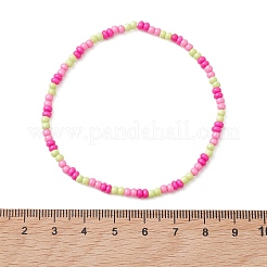 Set di 3 braccialetto elastico da donna in stile boho con perline di vetro&nbsp;BJEW-MZ00340