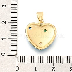 Messing Micro Pave Strass Anhänger&nbsp;KK-S049-13G