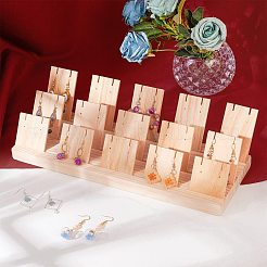 Espositori per orecchini in legno di faggio. espositore per gioielli&nbsp;EDIS-WH0006-02