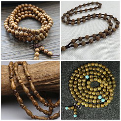 Perles en bois de wengé&nbsp;WOOD-TAC0003-08