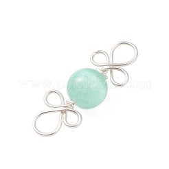 Gefärbte natürliche Selenit-Rundglieder-Verbinder-Charms&nbsp;PALLOY-TA00298-02