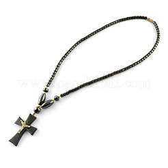 Colliers de perles en hématite synthétique sans magnétiques&nbsp;NJEW-R150-05