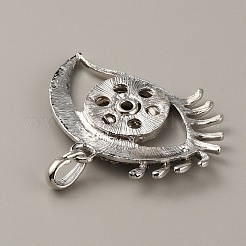 Legierung strass hängen snap basis große anhänger&nbsp;FIND-WH0111-238