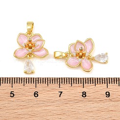 Pendentifs en laiton zircon cubique transparent&nbsp;CU-CBA9AB3-21G-01