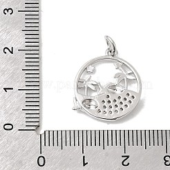 Colgante micropavé cubic zirconia de latón&nbsp;KK-P343-01B-P