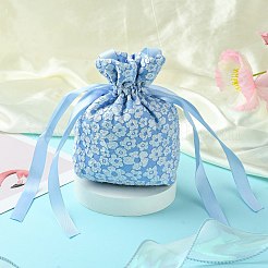 Stoff-Hochjacquard-Blumenzucker-Geschenkbeutel mit Kordelzug und Griff&nbsp;ST-CJ0004-01A