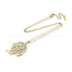 Colliers pendentifs en acier inoxydable 304&nbsp;NJEW-T018-54G