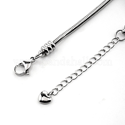 Bracciale con catene a serpente in acciaio inossidabile&nbsp;BJEW-WH0015-03