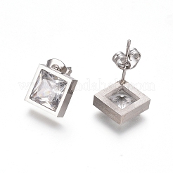 Boucles d'oreilles avec zircon cubique&nbsp;EJEW-G267-04P