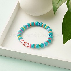 Coeur acrylique perles européennes&nbsp;BJEW-JB07496-02