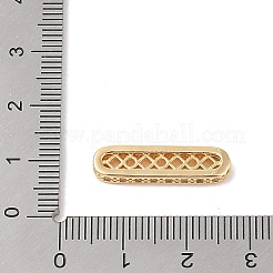 Colgantes de circonita cúbica transparente con micro pavé de latón rectangular&nbsp;KK-B100-053A-G