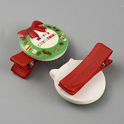 Adorables pinces à cheveux en alligator de Noël en acrylique&nbsp;PHAR-WH0013-03K