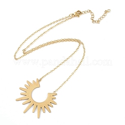 Collane con pendenti in acciaio inossidabile 304&nbsp;NJEW-K266-03D-G