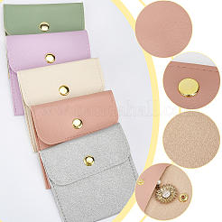 5 pz 5 colori sacchetti portagioielli in similpelle PU&nbsp;ABAG-CL0001-04B