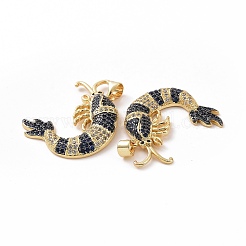 Pendenti in zirconi cubici trasparenti in micro pavè di ottone&nbsp;ZIRC-F135-05G-02