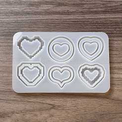 Herz diy silikon treibsand formen&nbsp;LS-DIY-G079-07A