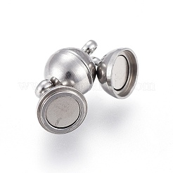 Fermoirs magnétiques en acier inoxydable 201 résistant au ternissement avec boucles&nbsp;STAS-K200-03P-D