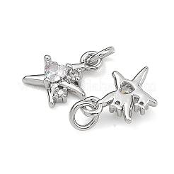 Shegrace Messing-Anhänger mit Mikropavé-Fassung aus klaren Zirkonia&nbsp;XGRQ2O889-419P