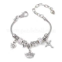 Bracelets à breloques en alliage de chaîne serpent&nbsp;BJEW-JB11448-02