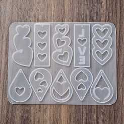 Orecchini pendenti a cuore stampo in silicone fai da te&nbsp;X1-DIY-Q033-06A