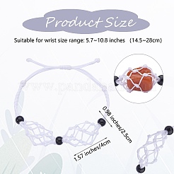 Cordon en nylon tressé ajustable pochette en macramé fabrication de bracelet&nbsp;AJEW-SW00013-16