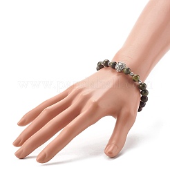 Braccialetti elastici con pietre preziose naturali e sintetiche per uomo donna&nbsp;BJEW-JB06703
