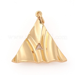 Pendentifs texturés en laiton zircon cubique micro pavé&nbsp;X-KK-I668-02G