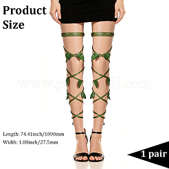 Liga elástica para pierna con hojas para festival&nbsp;AJEW-WH20020-557A