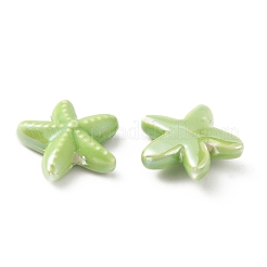 Perles en porcelaine manuelles&nbsp;PORC-WH0016-01H