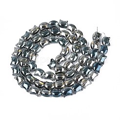 FilI di perline in vetro placcato&nbsp;EGLA-Q128-06A-FR07