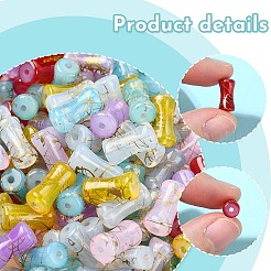 240 Stück 8 Farben Zeichenbank-Backfarbe Glasperlen&nbsp;DGLA-YW0001-70
