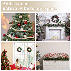 Décorations suspendues en perles de bois pour décorations de Noël&nbsp;HJEW-WH00207