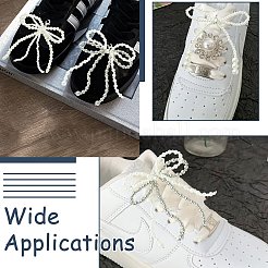5 pz 5 stili fiocco di plastica imitazione perla ciondoli per scarpe&nbsp;AJEW-CJ0001-64