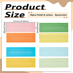 16 Stück 8 Farben Papierumschläge&nbsp;AJEW-LP0003-01