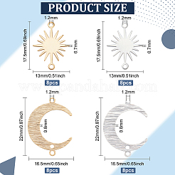 32 set di ciondoli con connettore in ottone in 4 stili&nbsp;KK-BC0011-20