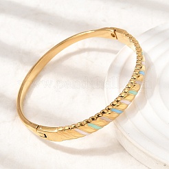 Bracelets articulés en acier inoxydable 304 émaillé pour femmes&nbsp;BJEW-B168-05G