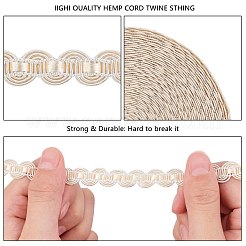 Ruban de dentelle tressée en nylon&nbsp;SRIB-WH0006-25A