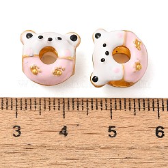 Cartoon Tier Donut Legierung Emaille europäischen Perlen&nbsp;FIND-U008-02G-A